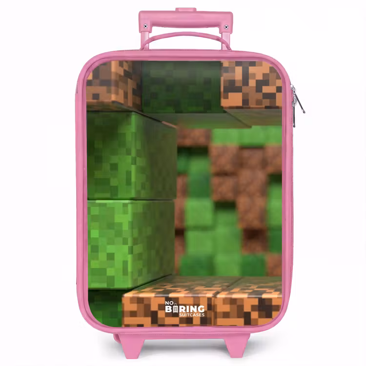 Kinderkoffer - Roze - Close-up met pixelachtige blokken — 1