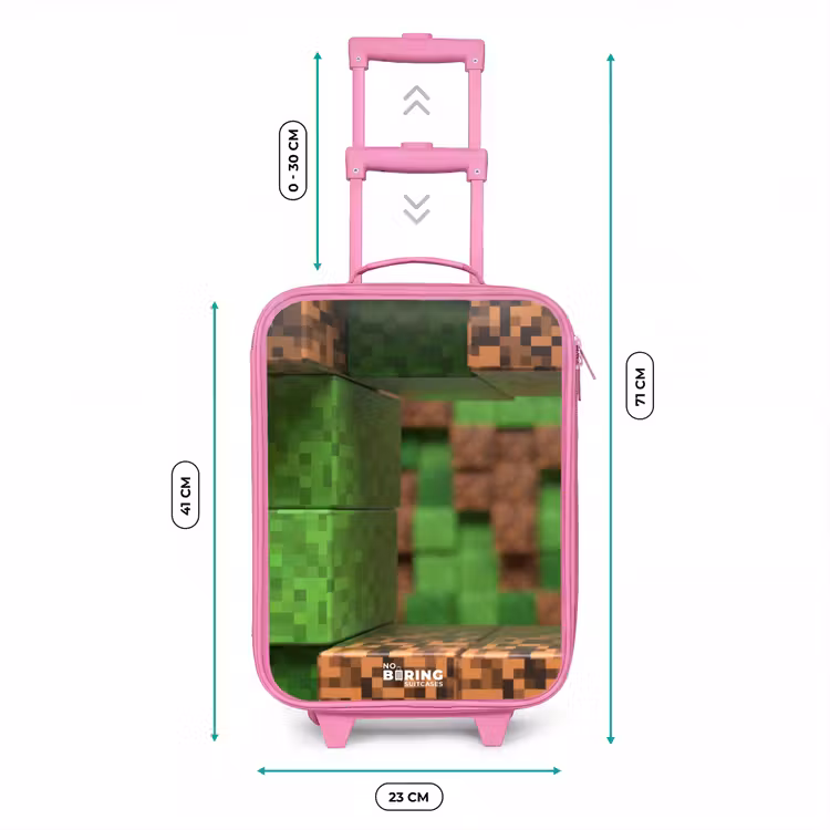 Kinderkoffer - Roze - Close-up met pixelachtige blokken — 6