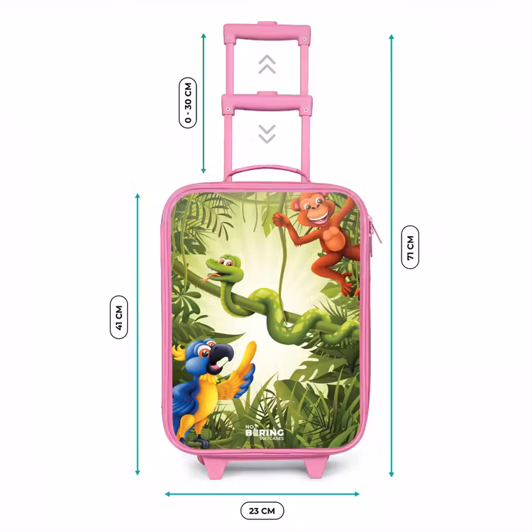 Kinderkoffer - Roze - Dieren in de jungle — 6