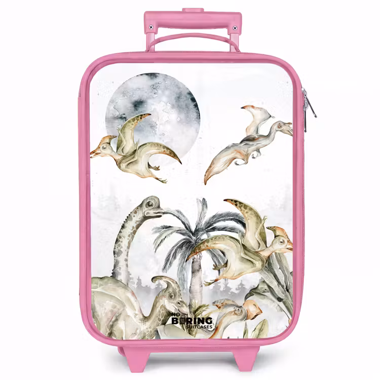 Kinderkoffer - Roze - Dino's in de jungle — 1