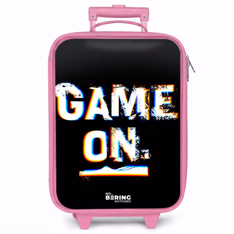 Kinderkoffer - Roze - Game on in zwart wit — 1