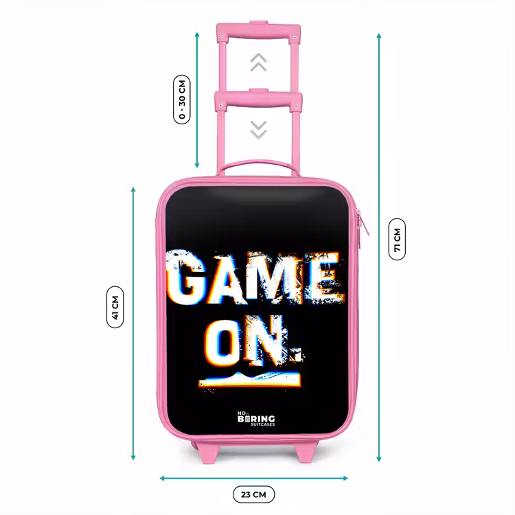 Kinderkoffer - Roze - Game on in zwart wit — 6