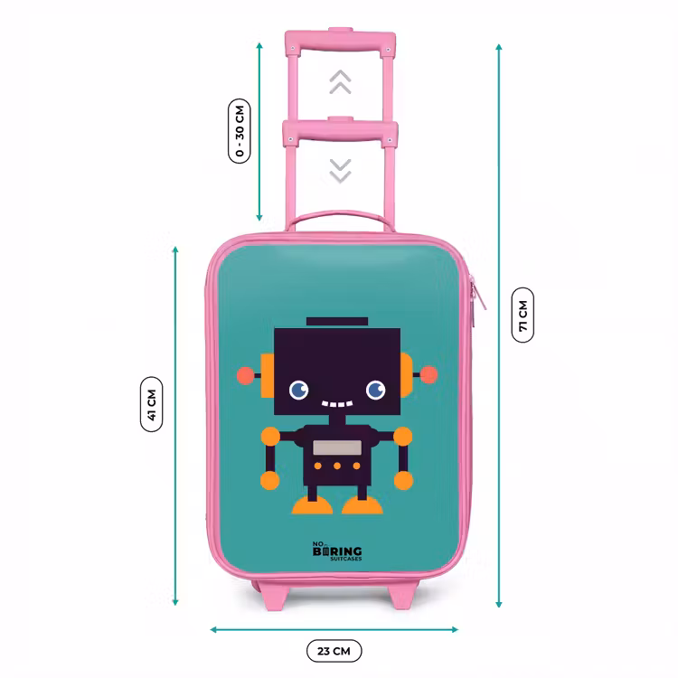 Kinderkoffer - Roze - Groene robot — 6