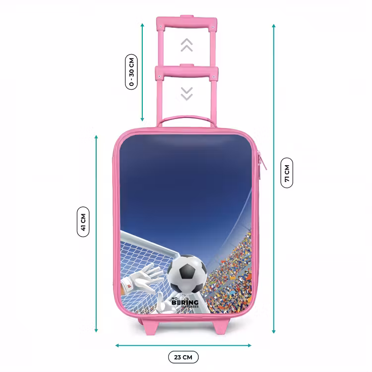 Kinderkoffer - Roze - Keeper die een voetbal tegenhoud — 6