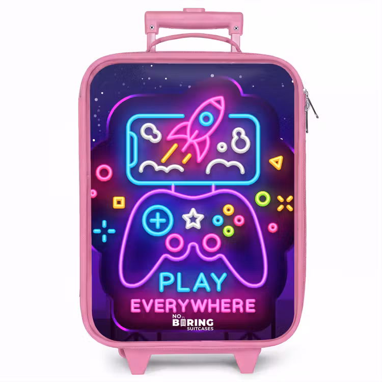 Kinderkoffer - Roze - Neonbord met controller — 1