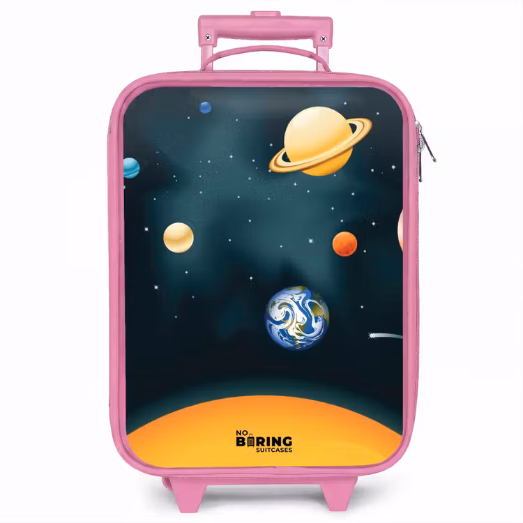 Kinderkoffer - Roze - Ruimte met planeten — 1
