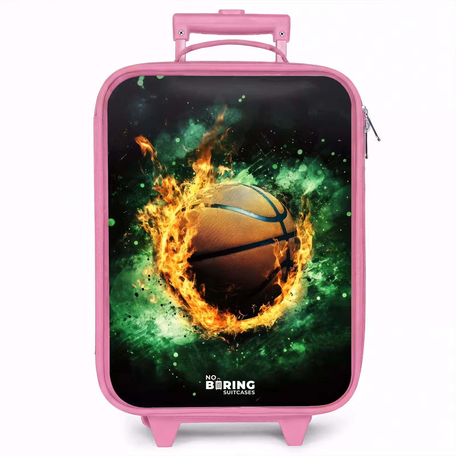 Kinderkoffer - Roze - Basketbal in vlammen en explosieve energie — 1