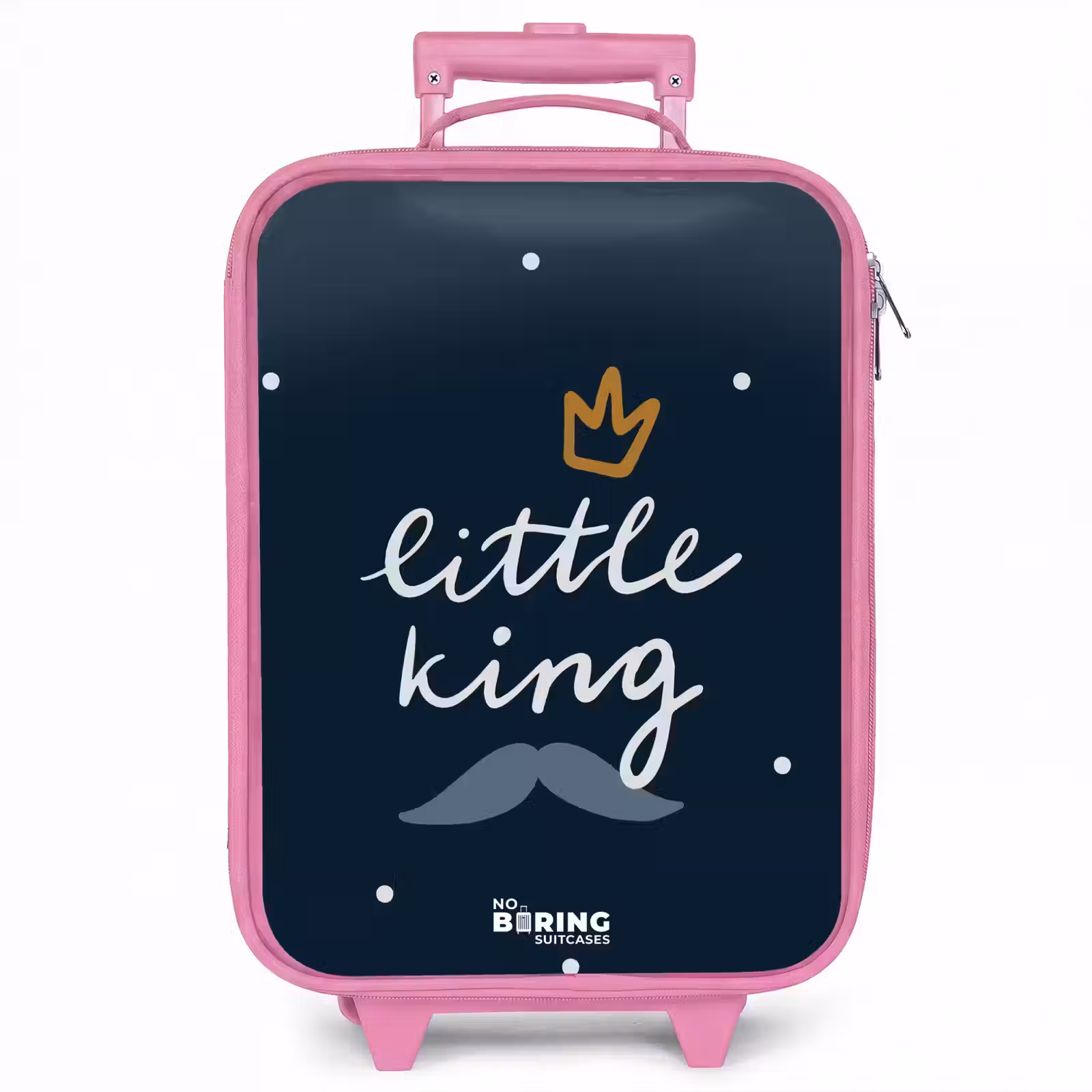 Kinderkoffer - Roze - Little king met stippen — 1
