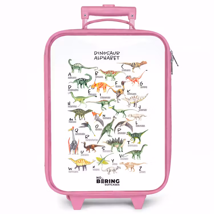 Kinderkoffer - Roze - Alfabet van dino's — 1