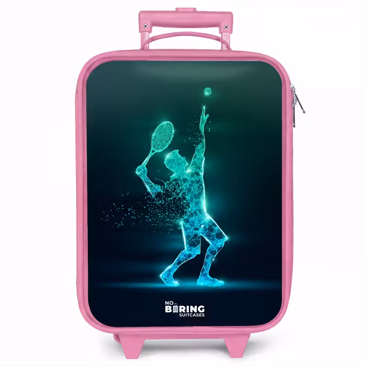 Kinderkoffer - Roze - Digitale tennisspeler in futuristische stijl — 1
