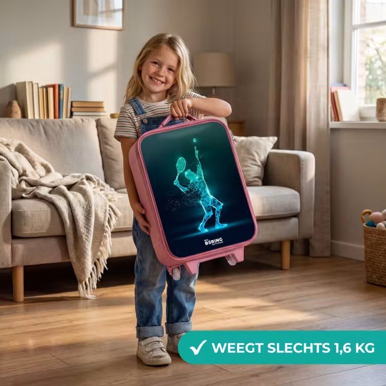 Kinderkoffer - Roze - Digitale tennisspeler in futuristische stijl — 2