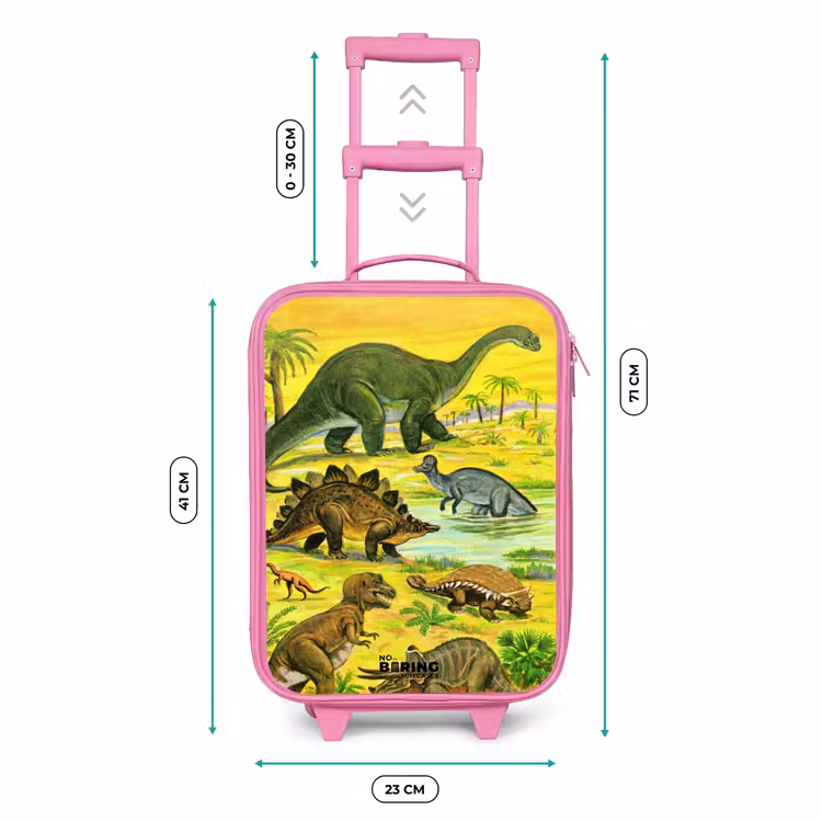 Kinderkoffer - Roze - Dino's bij het water — 6