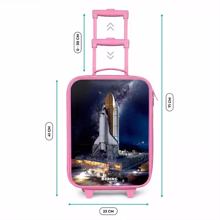 Kinderkoffer - Roze - Spaceshuttle die kan opstijgen — 6