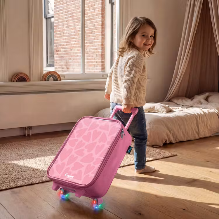 Kinderkoffer - Roze - Roze hartjes patroon — 3
