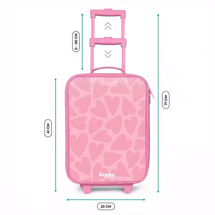 Kinderkoffer - Roze - Roze hartjes patroon — 6