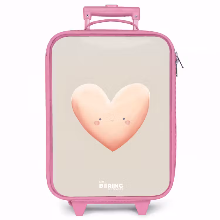 Kinderkoffer - Roze - Hart in pastel kleuren — 1