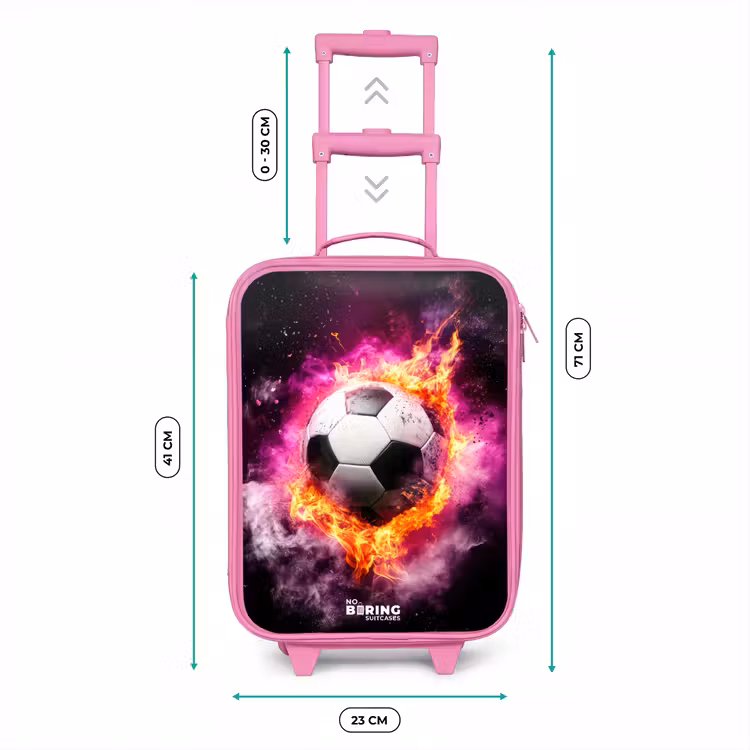 Kinderkoffer - Roze - Voetbal in roze vuur explosie — 6
