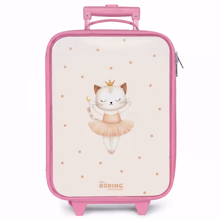 Kinderkoffer - Roze - Ballerina kitten in beige kleuren — 1