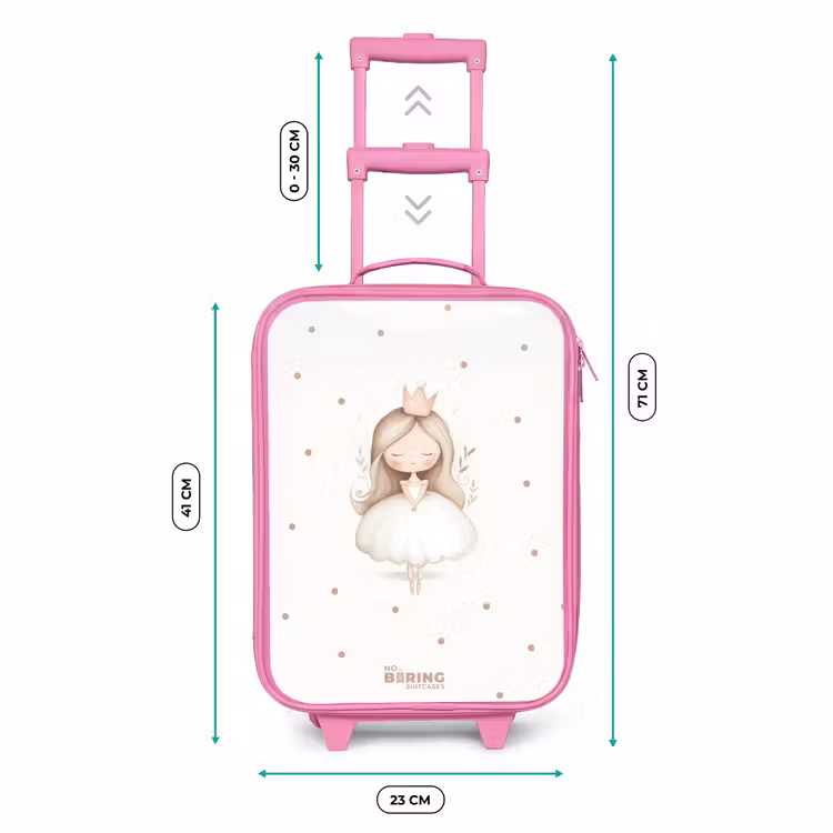 Kinderkoffer - Roze - Ballerina prinses tussen beige stippen — 6