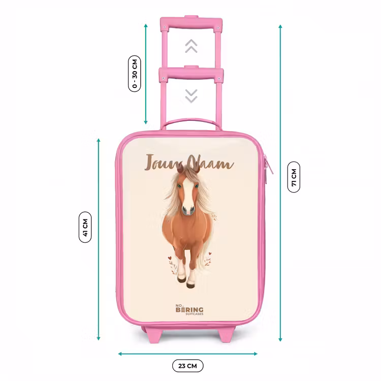 Kinderkoffer - Roze - Bruin paard in gallop — 6