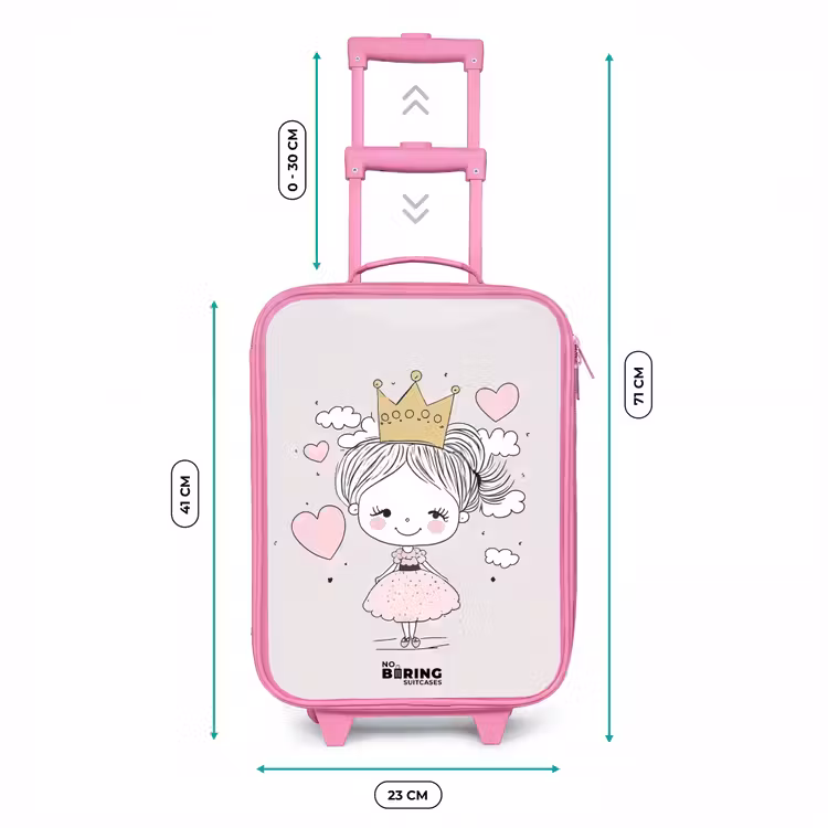 Kinderkoffer - Roze - Kleine prinses met hartjes — 6