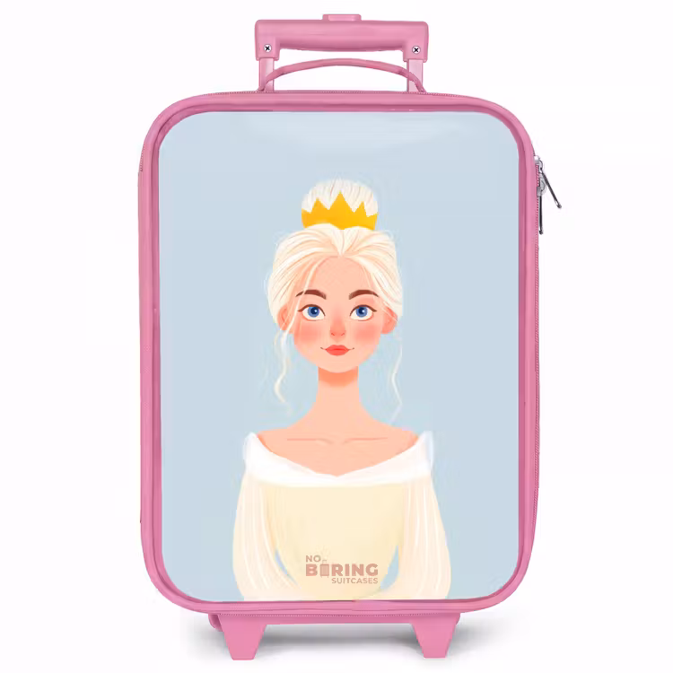 Kinderkoffer - Roze - Prinses met een gouden kroon - Blauw — 1