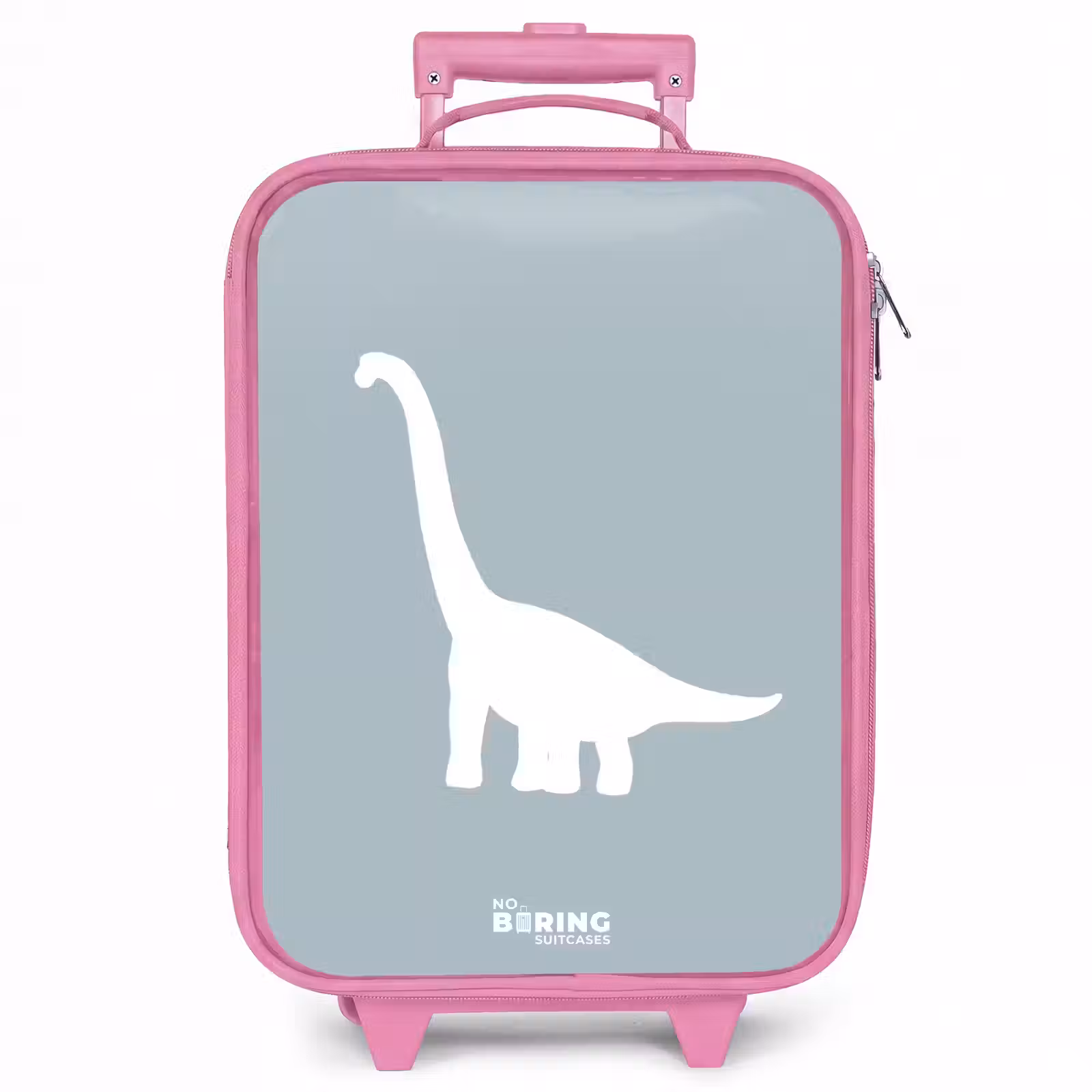 Kinderkoffer - Roze - Blauw met Brachiosaurus dino — 1