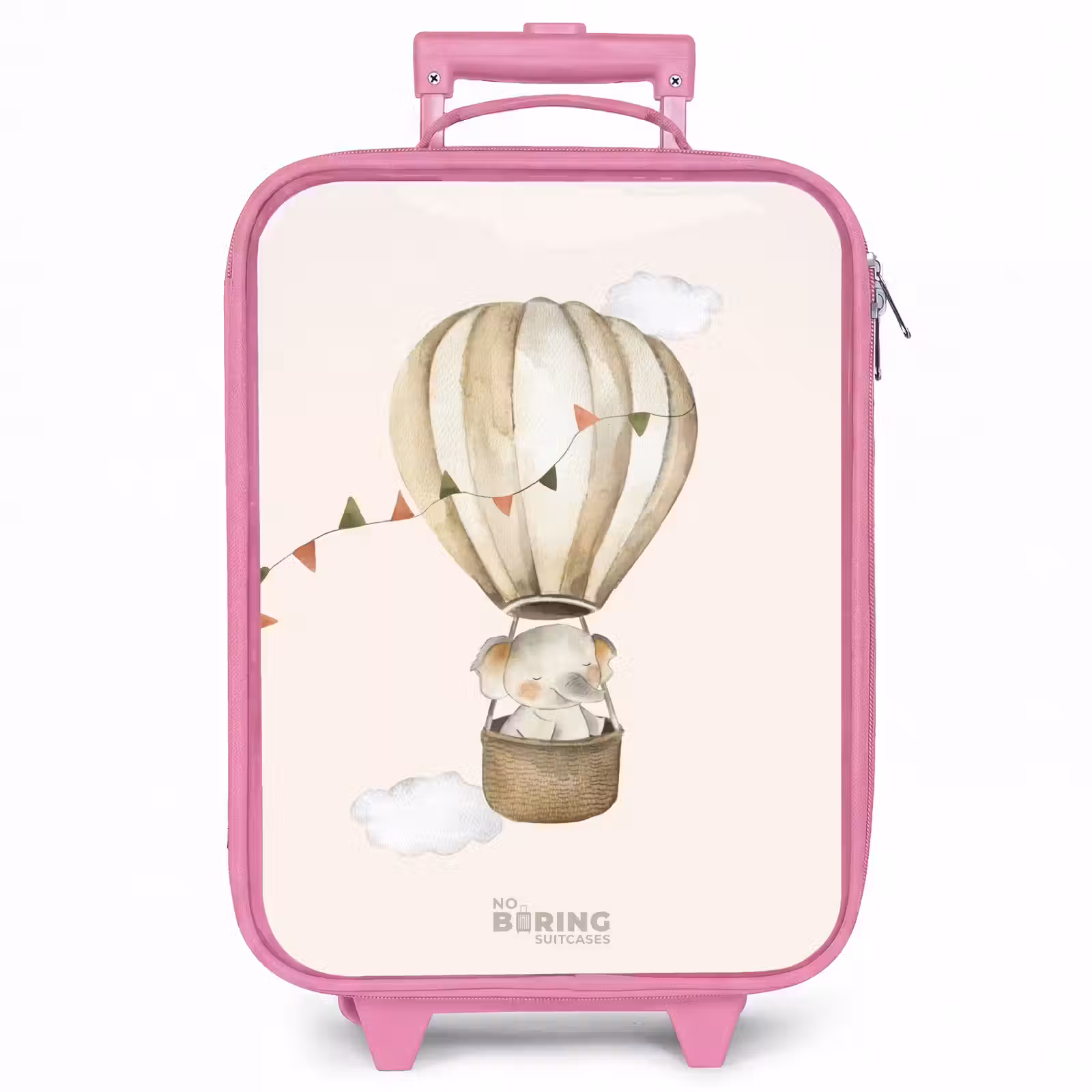 Kinderkoffer - Roze - Olifant in een luchtballon — 1