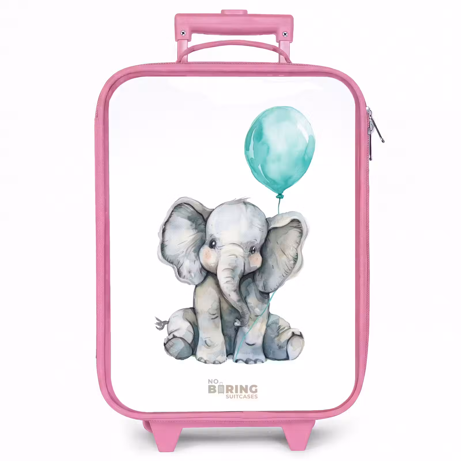 Kinderkoffer - Roze - Olifant met blauwe ballon — 1