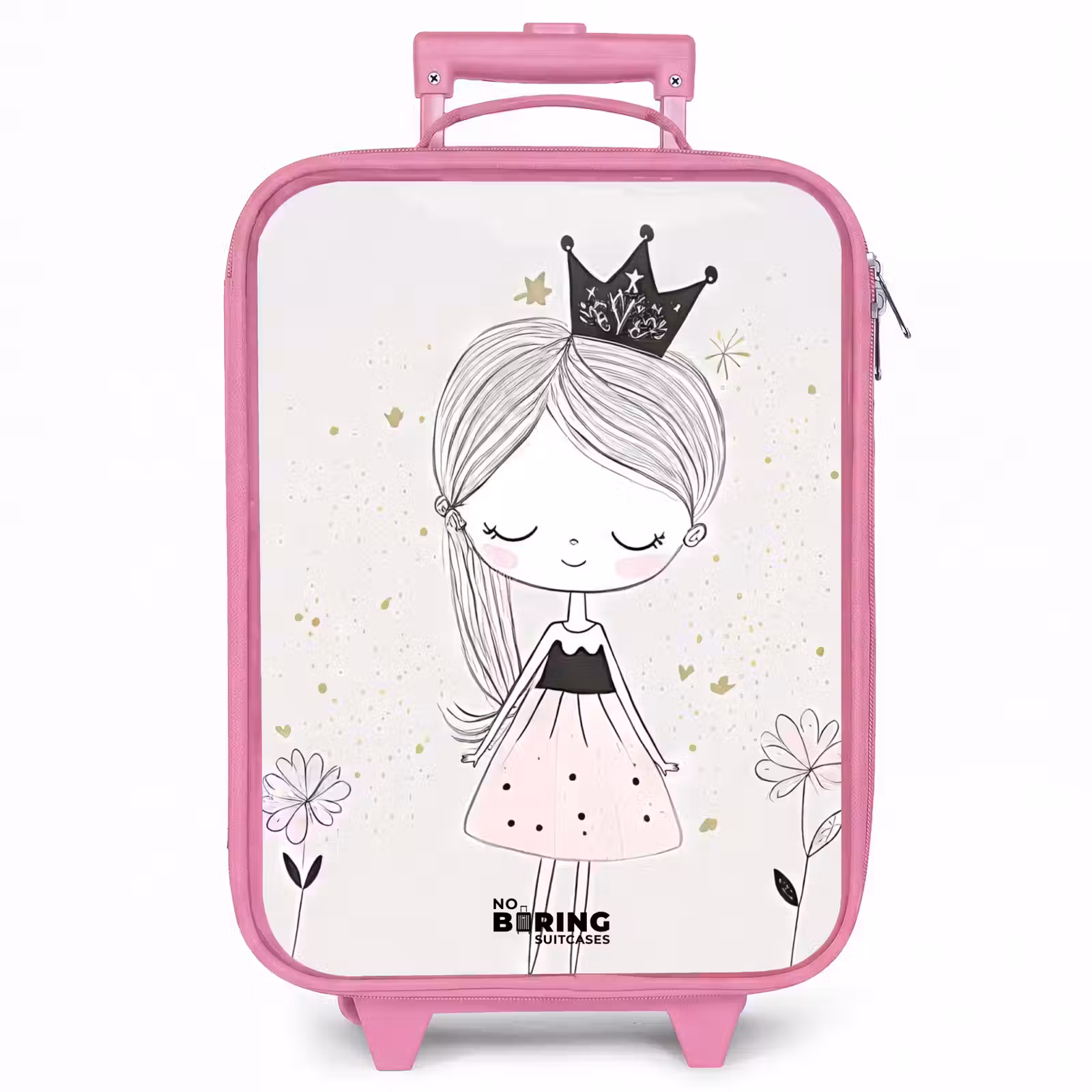 Kinderkoffer - Roze - Prinses met zwart jurkje — 1