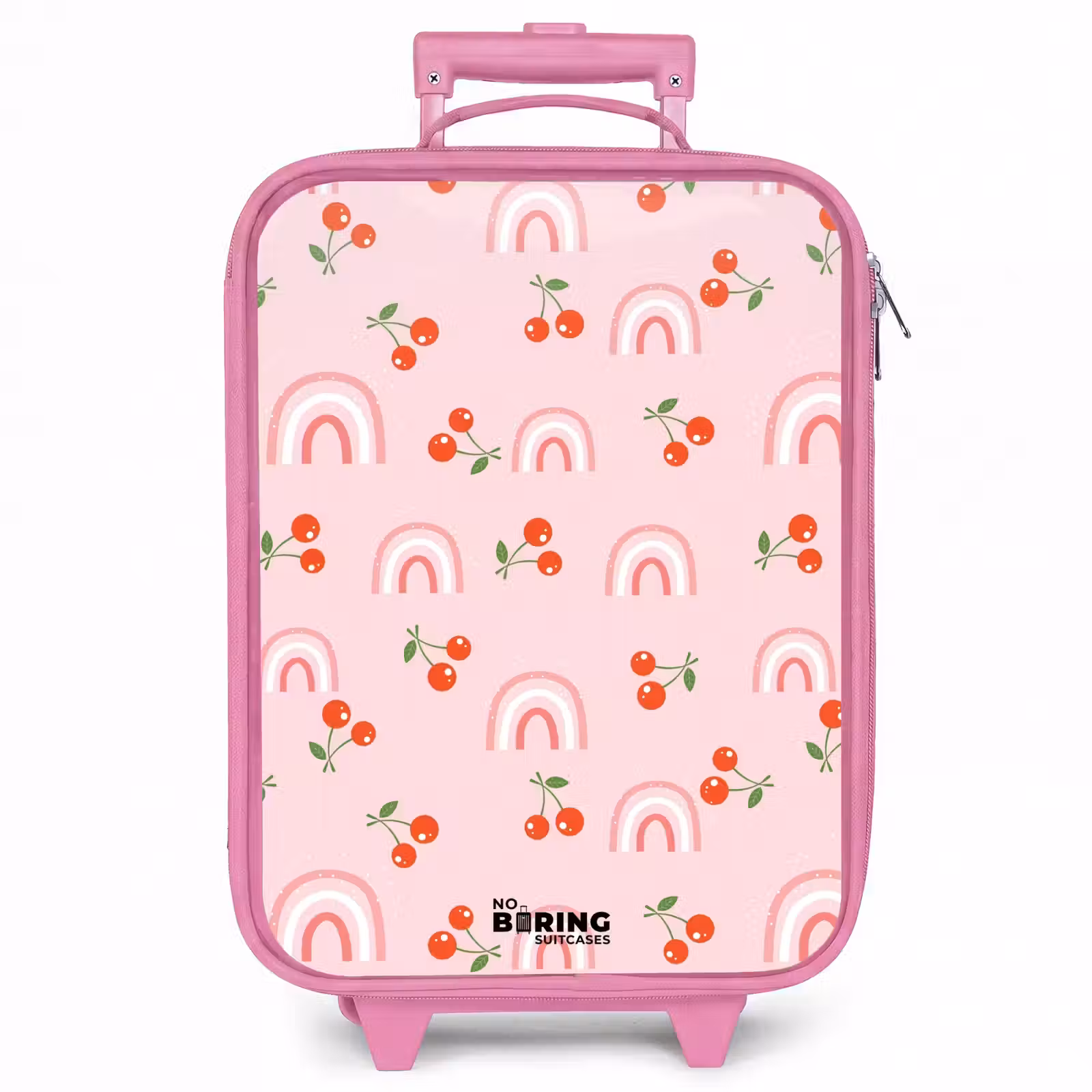 Kinderkoffer - Roze - Roze met regenboog en kersen patroon — 1