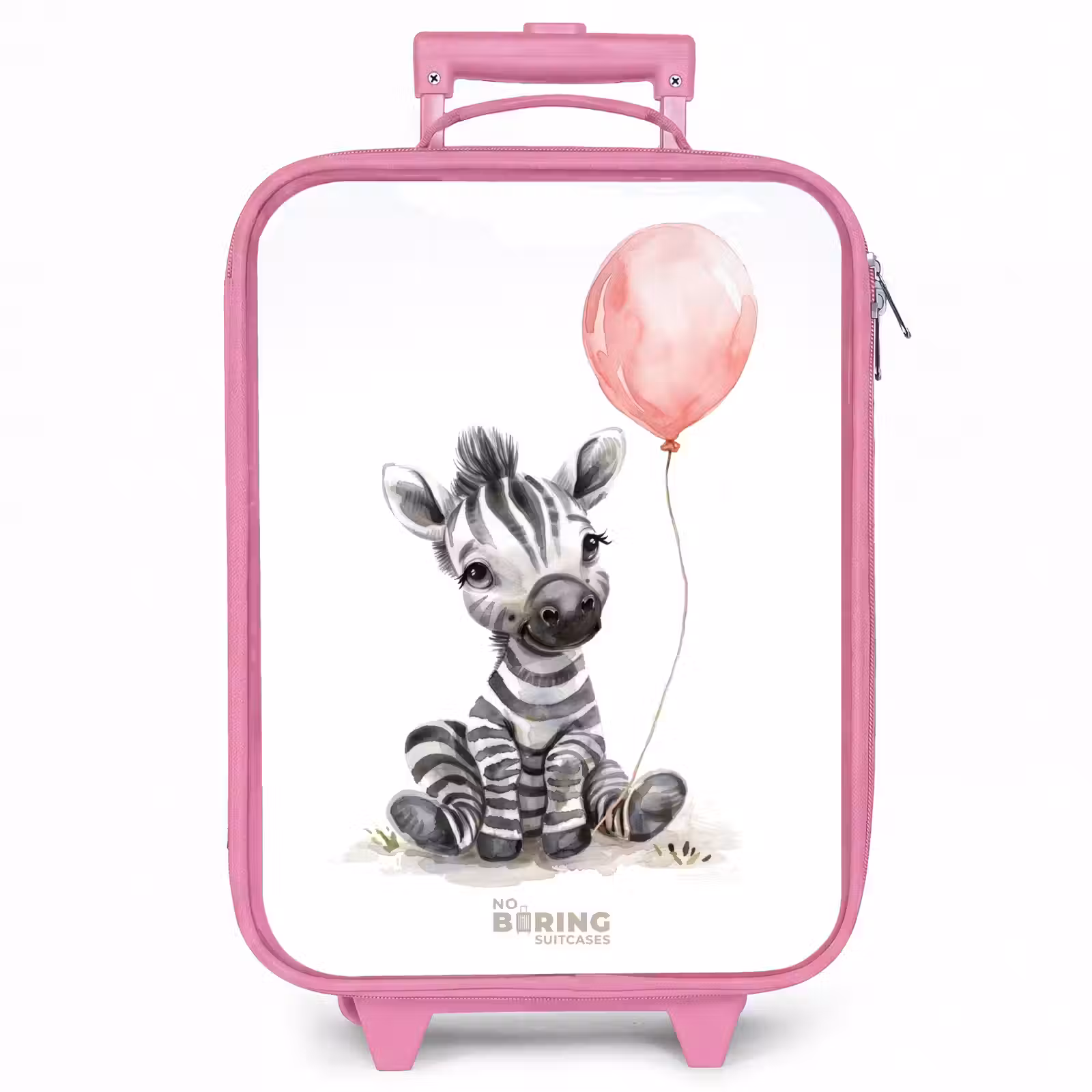 Kinderkoffer - Roze - Zebra met roze ballon — 1
