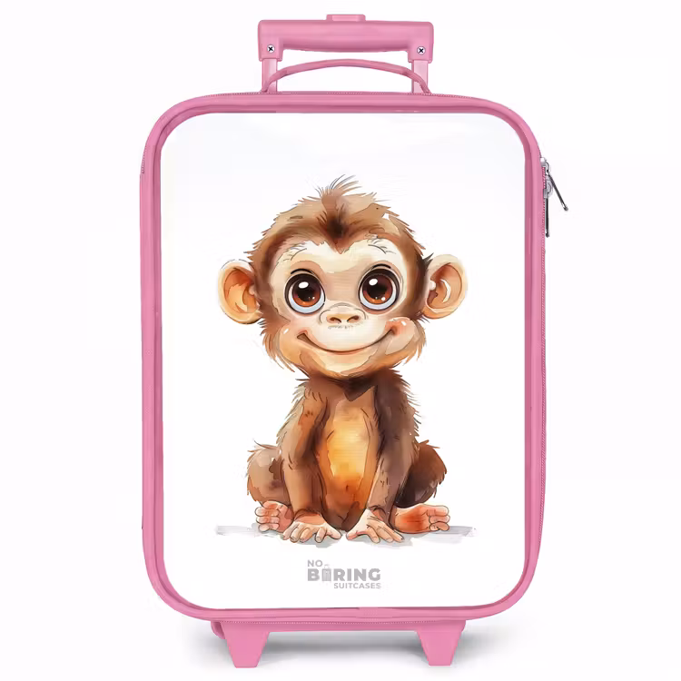 Kinderkoffer - Roze - Baby aap — 1
