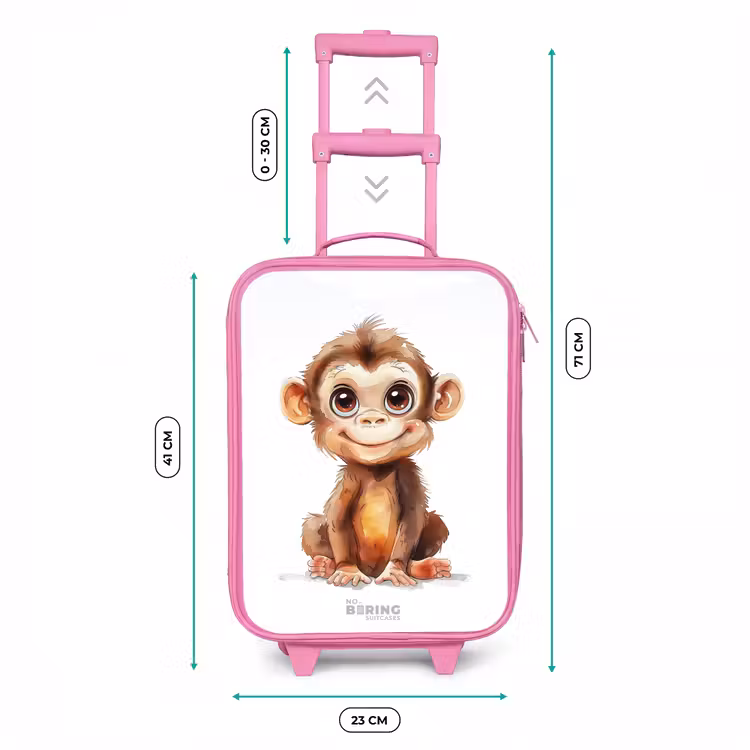 Kinderkoffer - Roze - Baby aap — 6