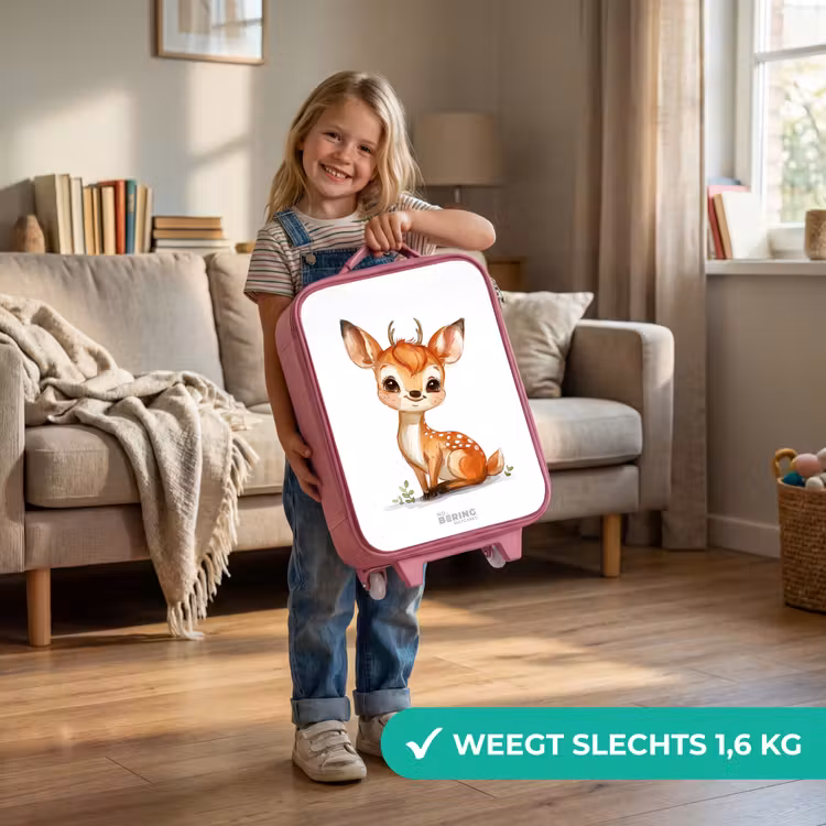 Kinderkoffer - Roze - Baby hert — 2