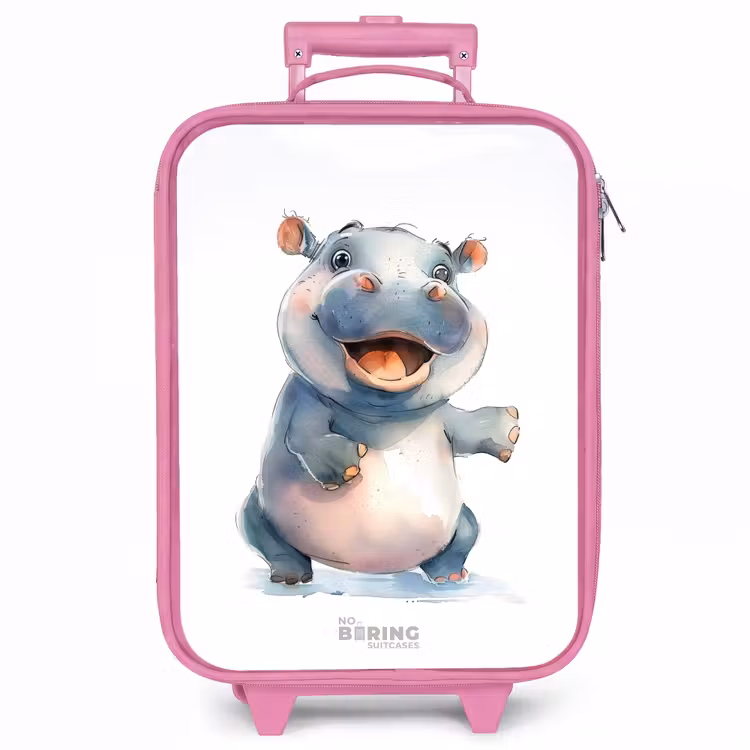 Kinderkoffer - Roze - Baby nijlpaard — 1