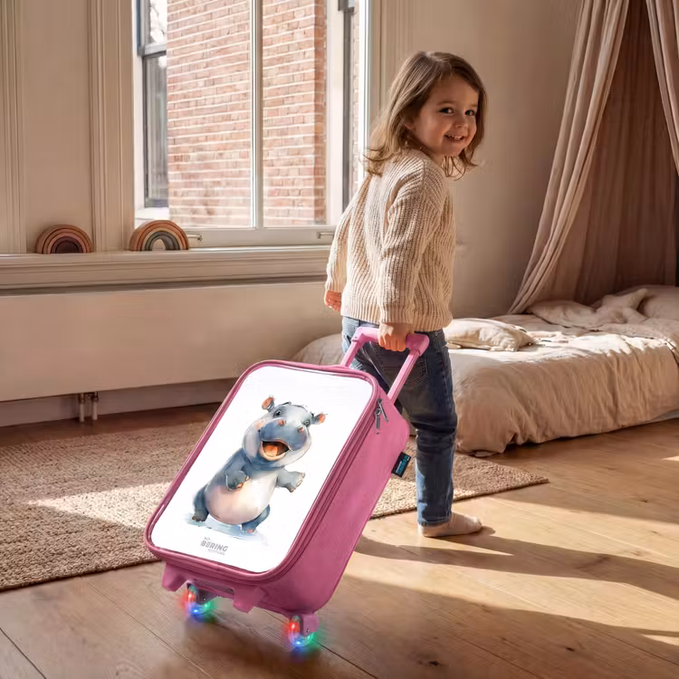 Kinderkoffer - Roze - Baby nijlpaard — 3