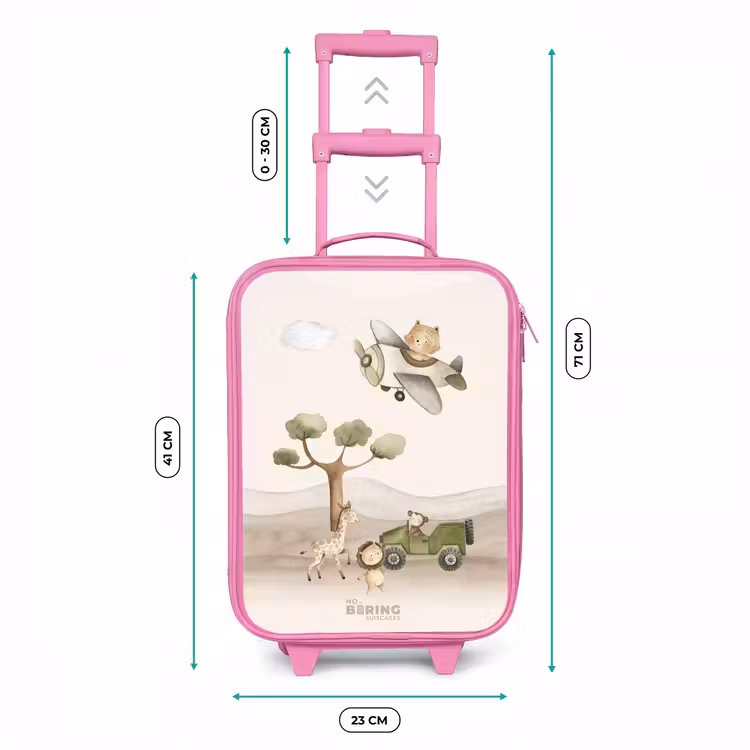 Kinderkoffer - Roze - Dieren op safari — 6