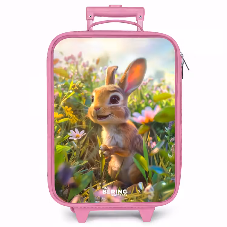 Kinderkoffer - Roze - Kareltje konijn — 1