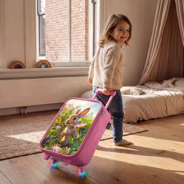 Kinderkoffer - Roze - Kareltje konijn — 3
