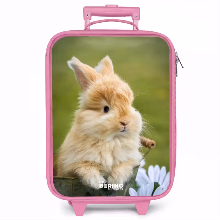 Kinderkoffer - Roze - Konijn in bloempot — 1