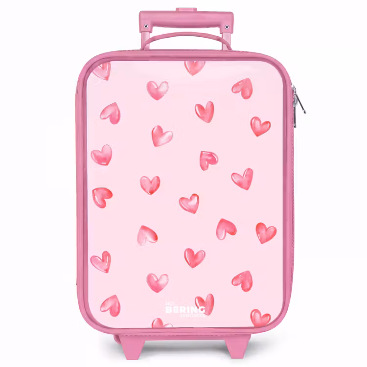 Kinderkoffer - Roze - Roze hartjes — 1