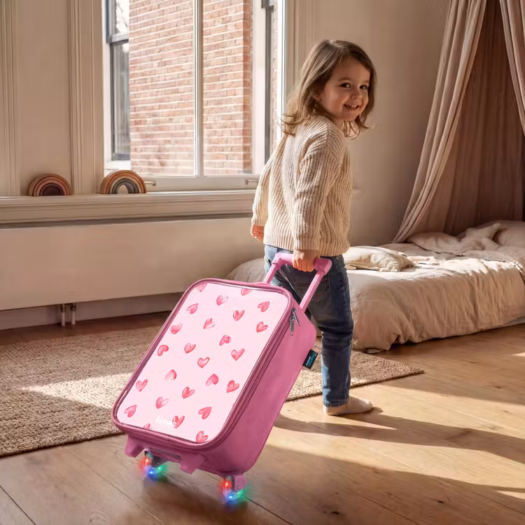 Kinderkoffer - Roze - Roze hartjes — 3