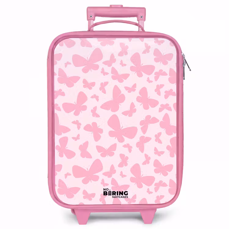 Kinderkoffer - Roze - Roze vlinders — 1