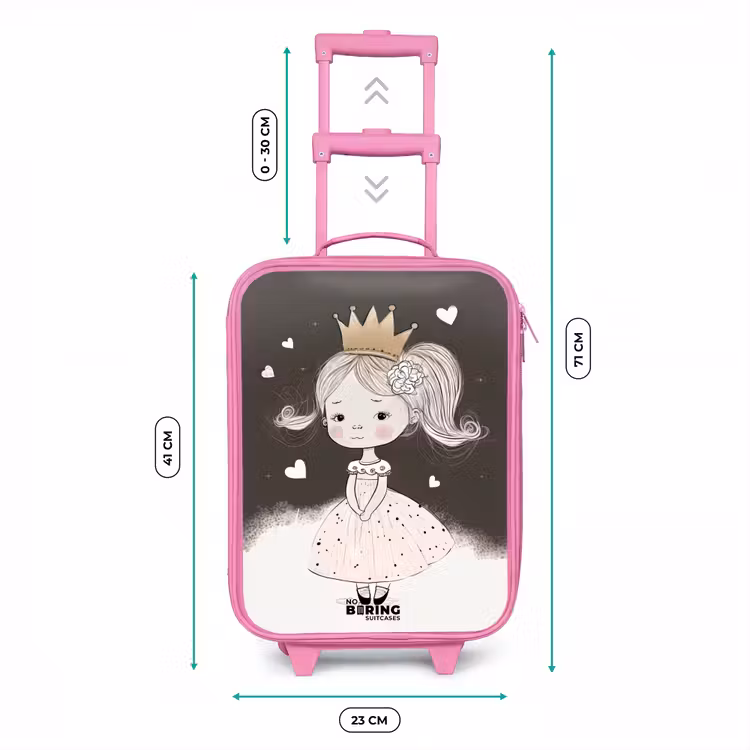 Kinderkoffer - Roze - Verlegen prinses met bloem — 6