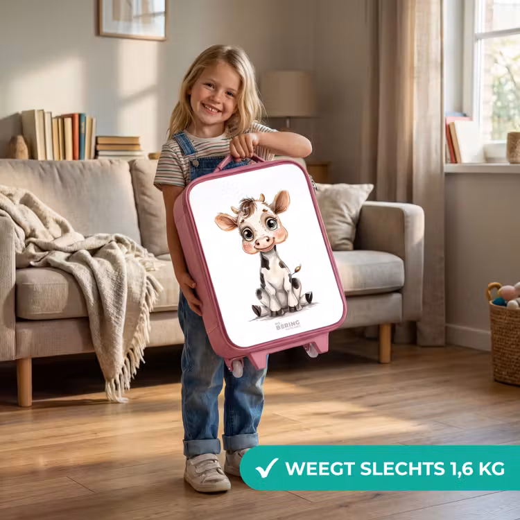 Kinderkoffer - Roze - Baby koe — 2