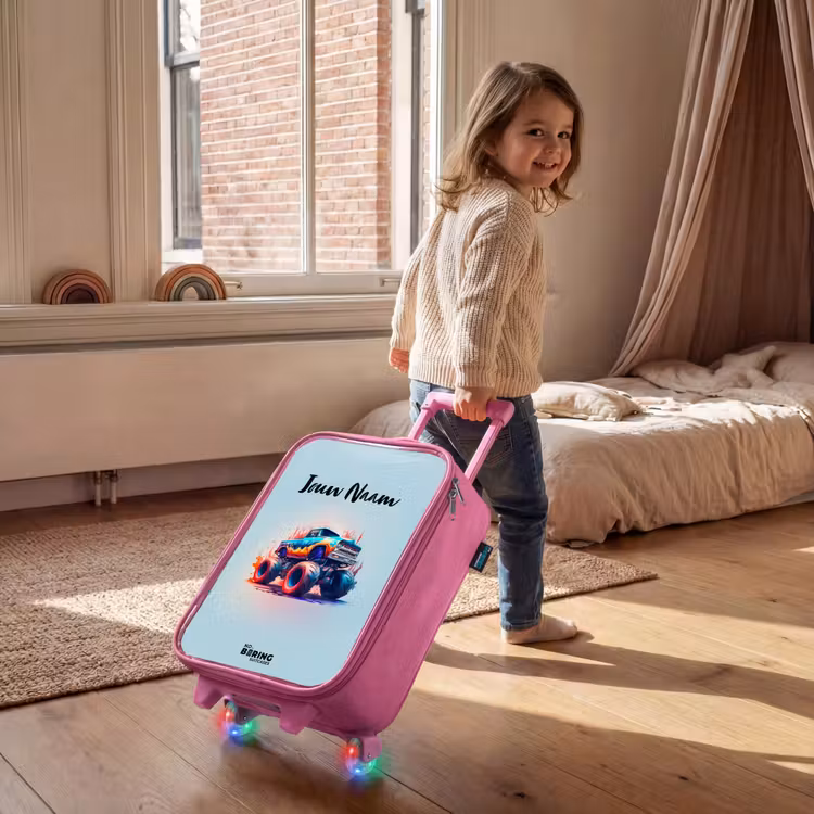 Kinderkoffer - Roze - Fierce Wheels — 3