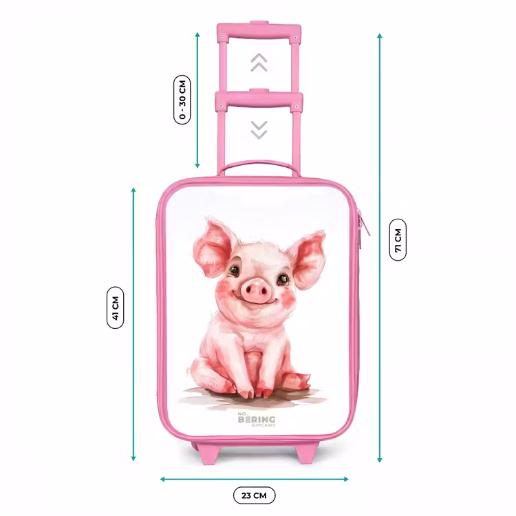Kinderkoffer - Roze - Roze baby varken — 6