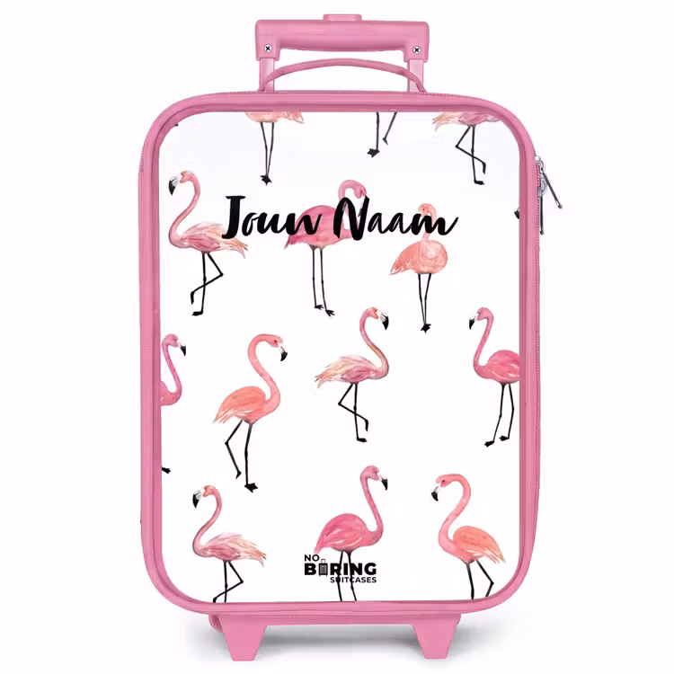 Kinderkoffer - Roze - Flamingo feestje — 1