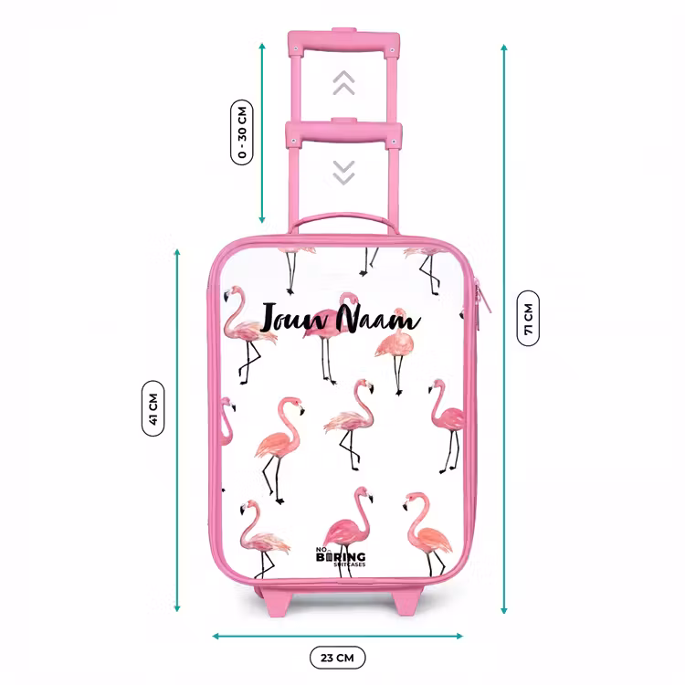 Kinderkoffer - Roze - Flamingo feestje — 6